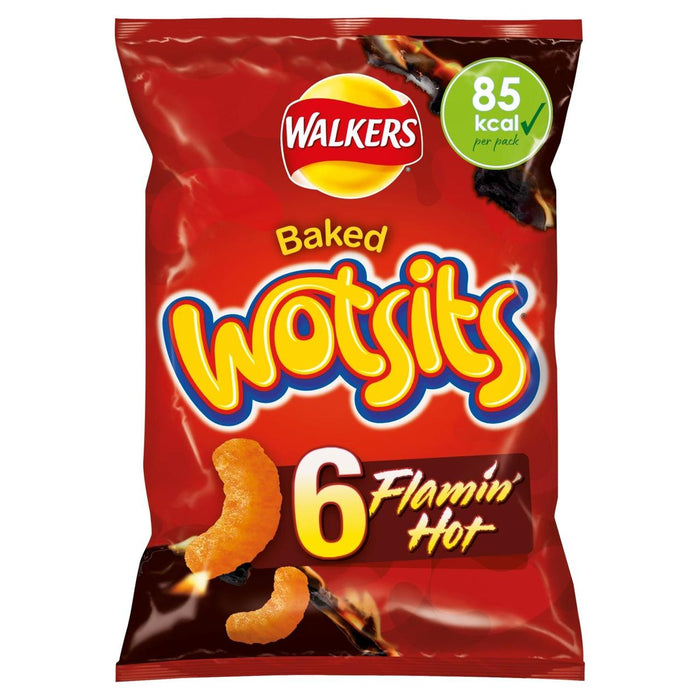 Walkers Wotsits Flamin Hot Snacks 6 per pack