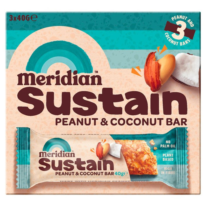 Meridian Peanut & Coconut Bar Multipack 3 x 40g
