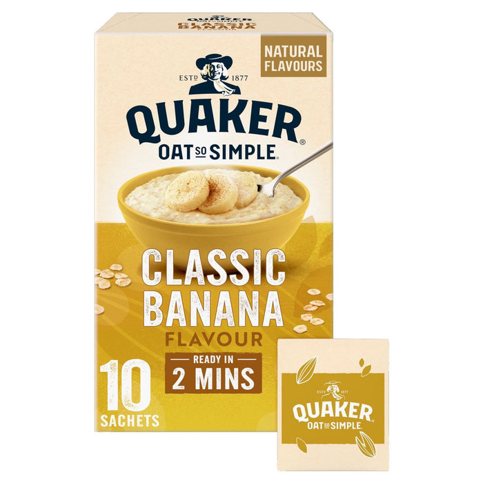 Quaker Oat So Simple Banana Porridge Sachets 10 x 35g