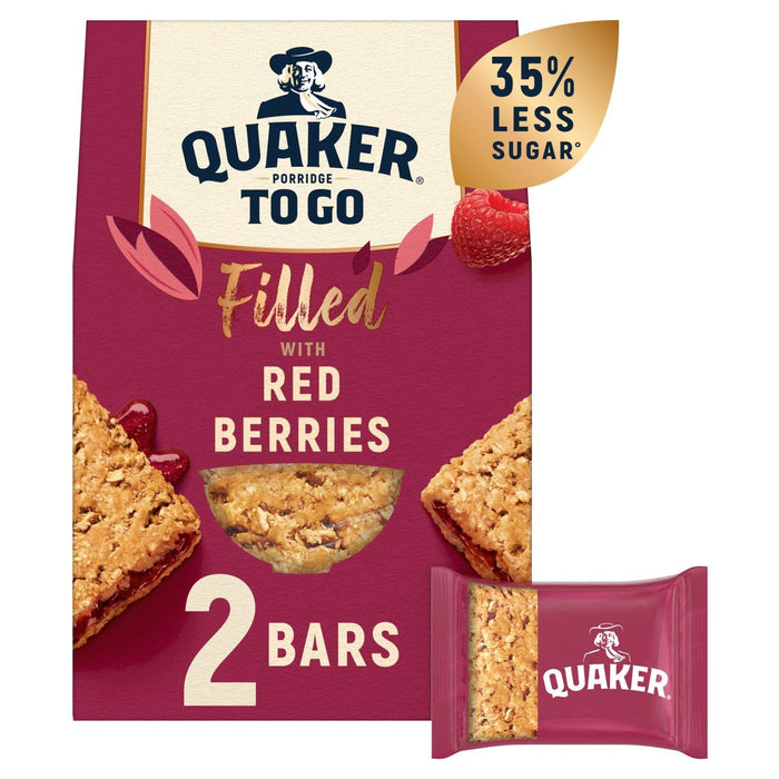 Quaker Porridge To Go Filled Red Berry 2 x 65g