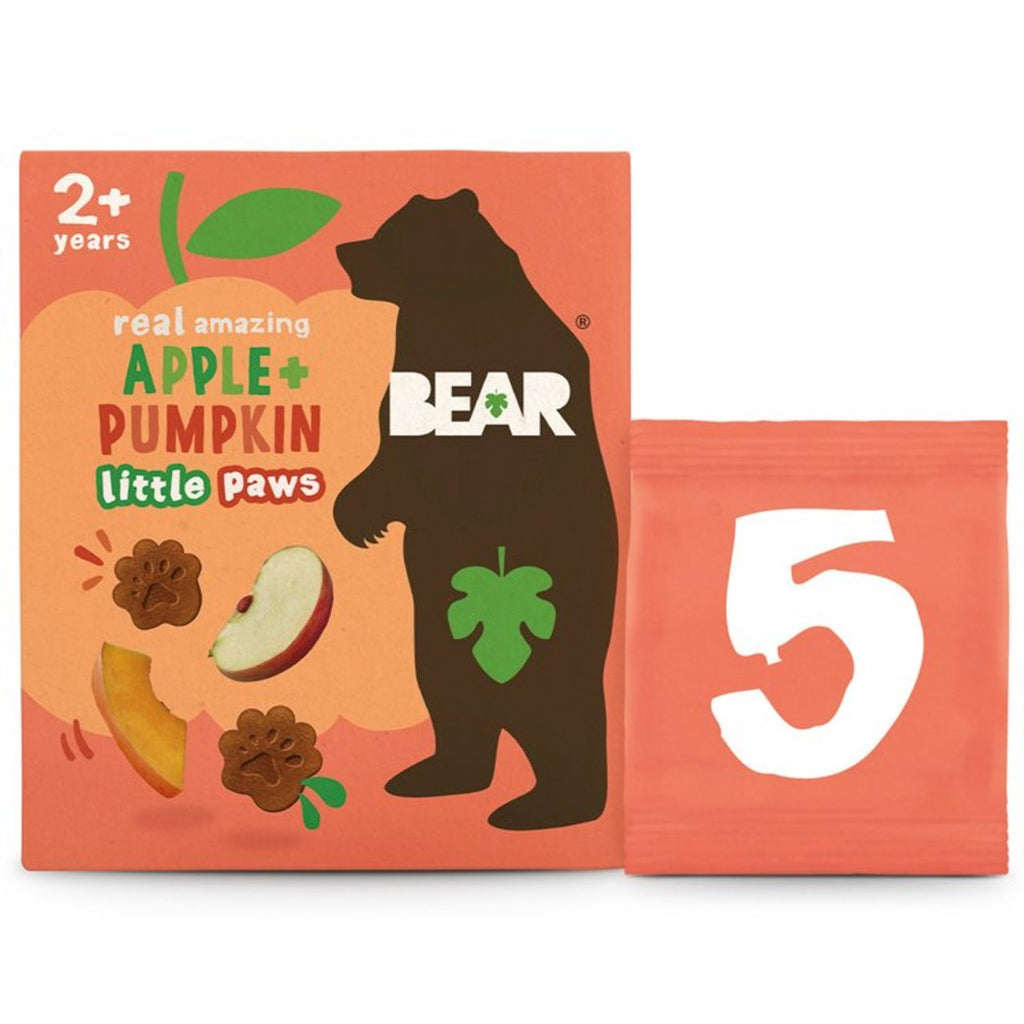 BEAR Paws Fruit & Veg Shapes Apple & Pumpkin 2+ years Multipack (5