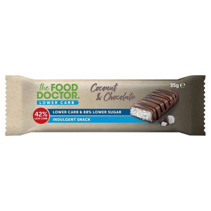 The Food Doctor Lower Carb Coconut Choc 35g