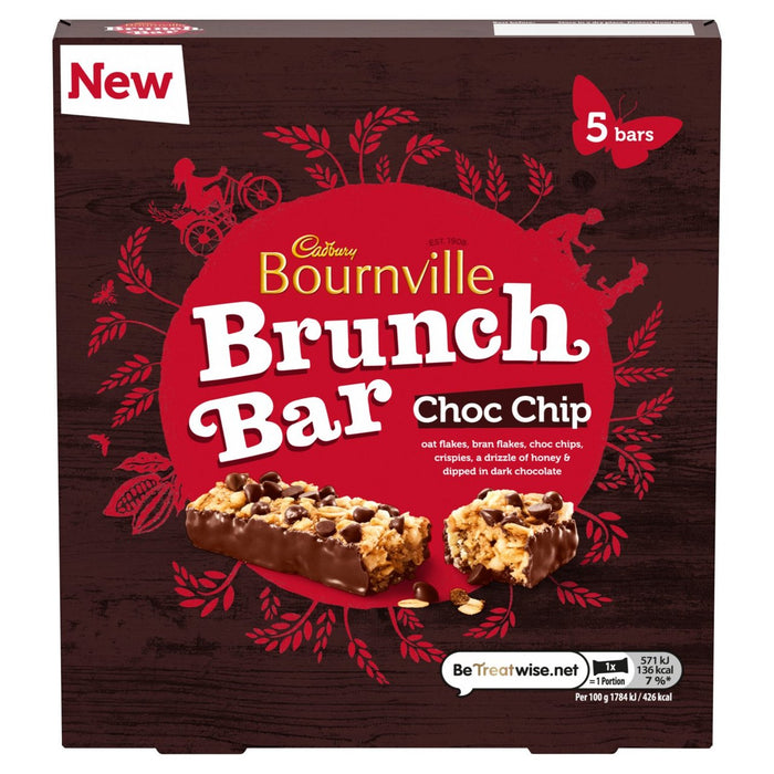 Cadbury Bournville Brunch Bar Choc Chip 5 x 32g