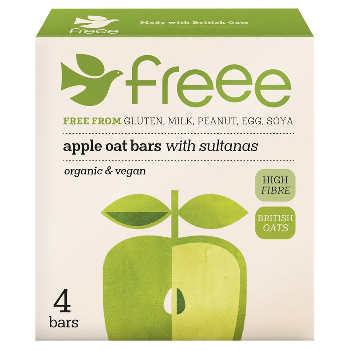 Doves Farm Freee Organic Gluten Free Apple & Sultana Oat Bars 4 x 35g