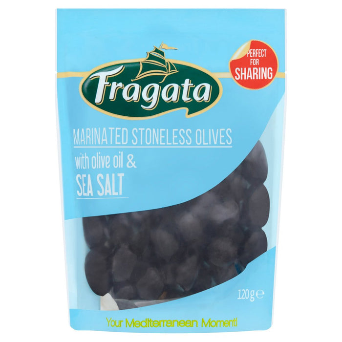 Fragata Marinated Pitted Black Olives With Sea Salt 120g