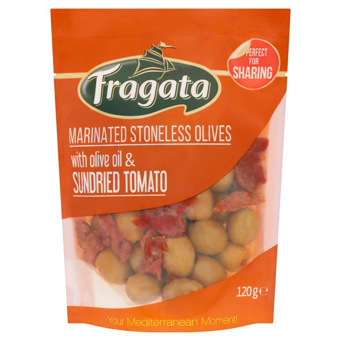 Fragata Marinated Pitted Green Olives with Sundried Tomato 120g