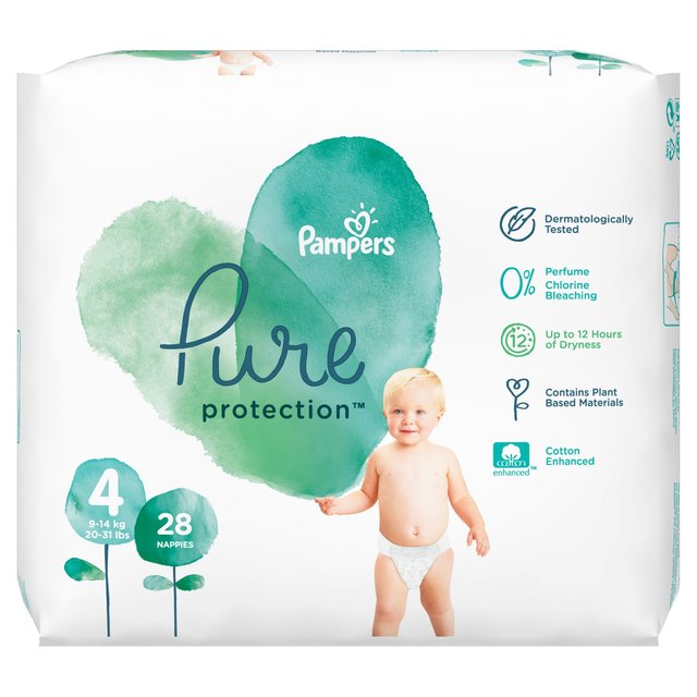 Pampers Pure Protection Size 4 Essential Pack 28 per pack