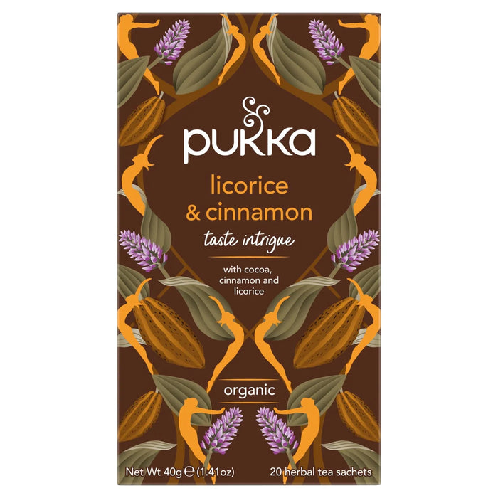 بوكا أكياس شاي عرق السوس والقرفة العضوية، 20 كيسًا في العبوة