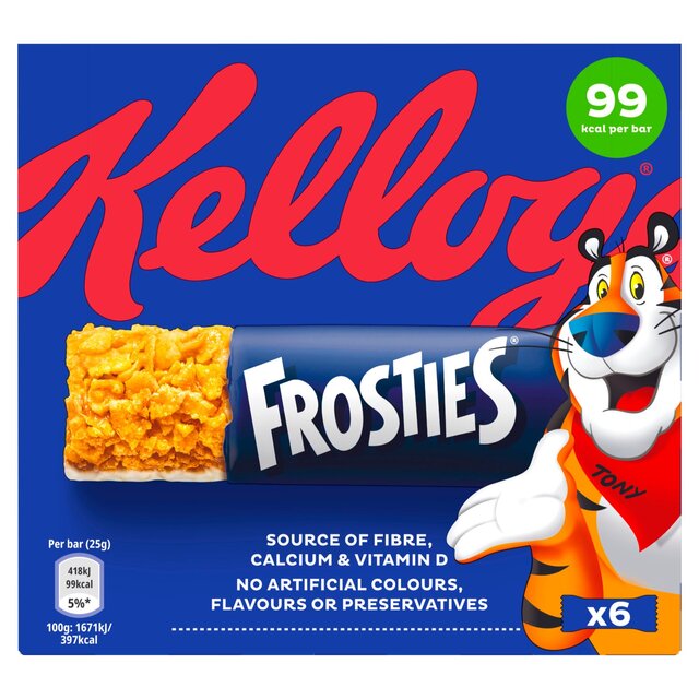 Barres de lait de céréales Kellogg's Frosties 6 x 27g