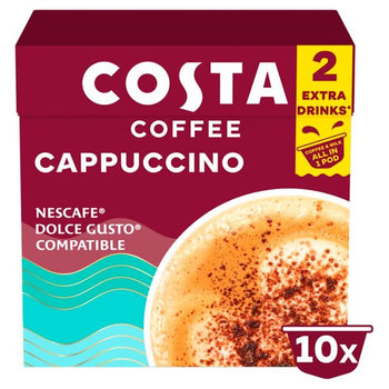 Costa Coffee Nescafe Dolce Gusto Compatible Signature Blend Cappuccino Pods 16 par pack