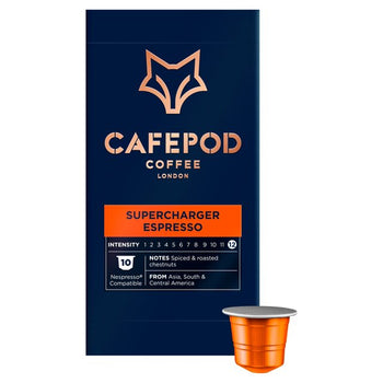 CAFEPOD Super-chargeur Espresso Nespresso Compatible Aluminium Coffee Pods 10 par paquet