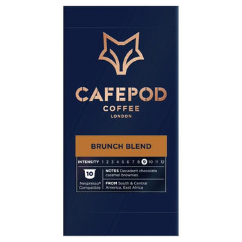 Cafepod Brunch Blend Nespresso Compatible Aluminium Coffee Pods 10 par paquet