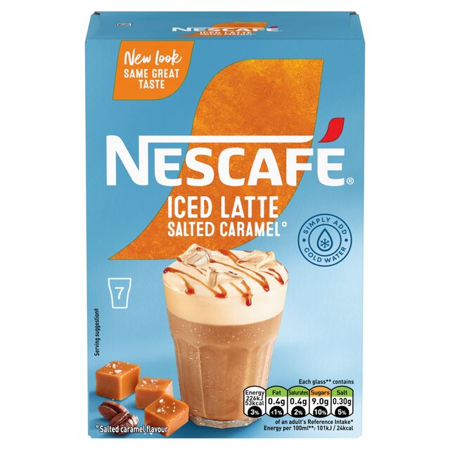 Nescafe Gold Iced Salted Caramel latte 7 par pack