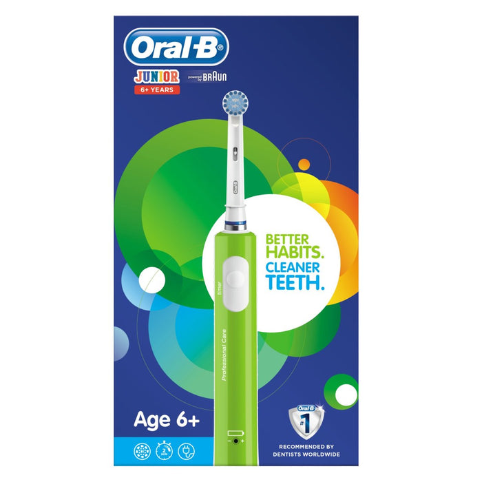 Oral-B Junior Green Electric Rechargeable Toothbrush for Ages 6+
