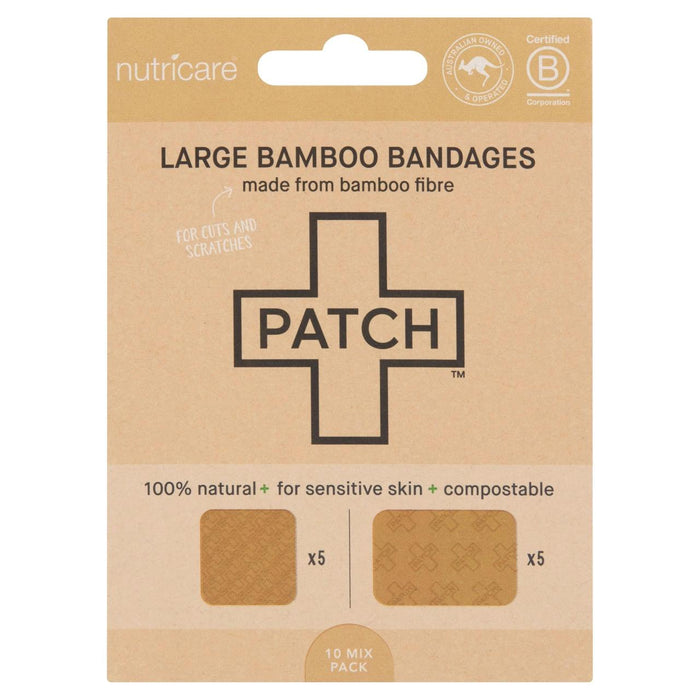 Patch Bamboo Sensitive Plasters Natural Large 10 per pack