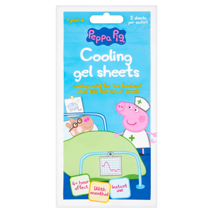 Peppa Pig Cooling Gel Sheets 2 per pack