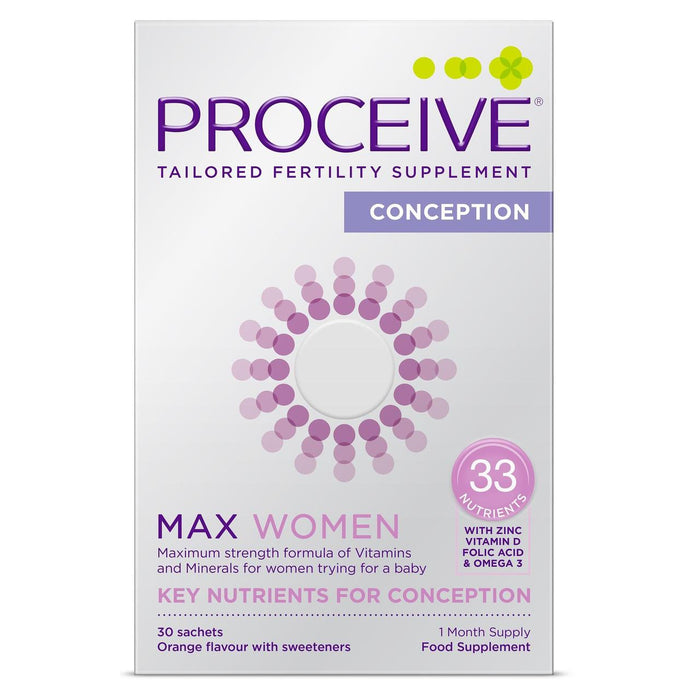 Proceive Women's Max Orange Fertility Supplement Conception Sachets 30 per pack