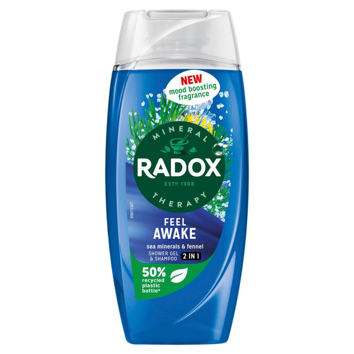 Radox Feel Awake Mood Boosting 2 in 1 Shower Gel & Shampoo 225ml