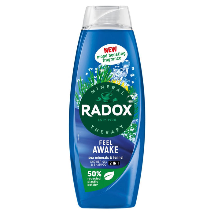 Radox Feel Awake Mood Boosting 2 in 1 Shower Gel & Shampoo 675ml
