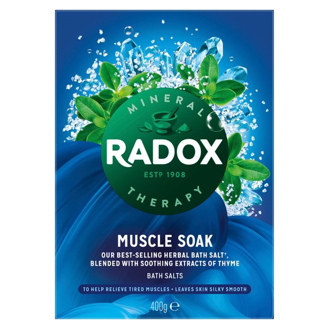 Salts de bain de trempage du muscle Radox 400g
