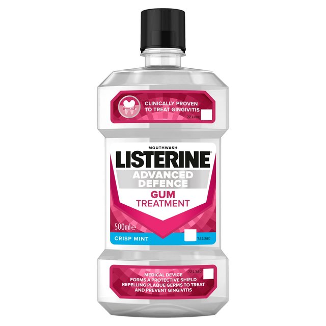 Listerine Advanced Defense Gum Traitement Crisp Mint 500 ml