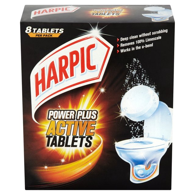 Harpic Power Plus tabletas de limpiador de inodoro 8 x 25 g