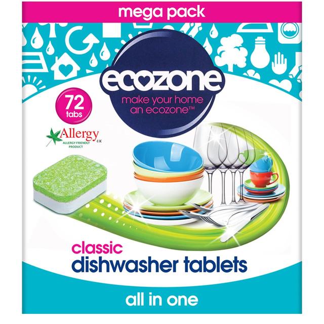 Comprimés de lave-vaisselle Ecozone Classic 72 par paquet