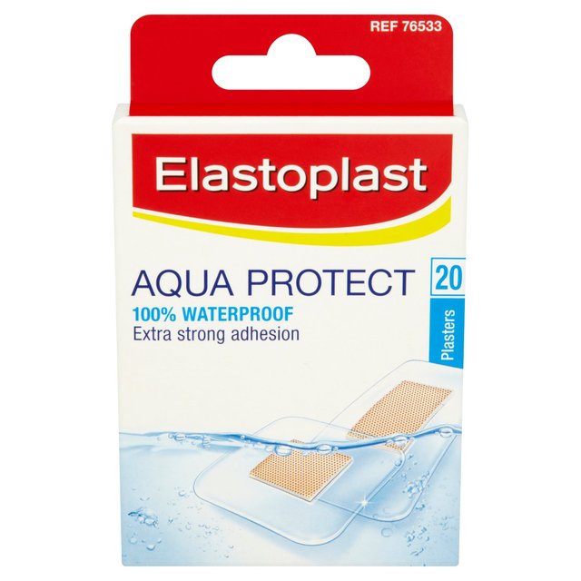 لصقات Elastoplast Aqua Protect المقاومة للماء، 20 قطعة في كل عبوة