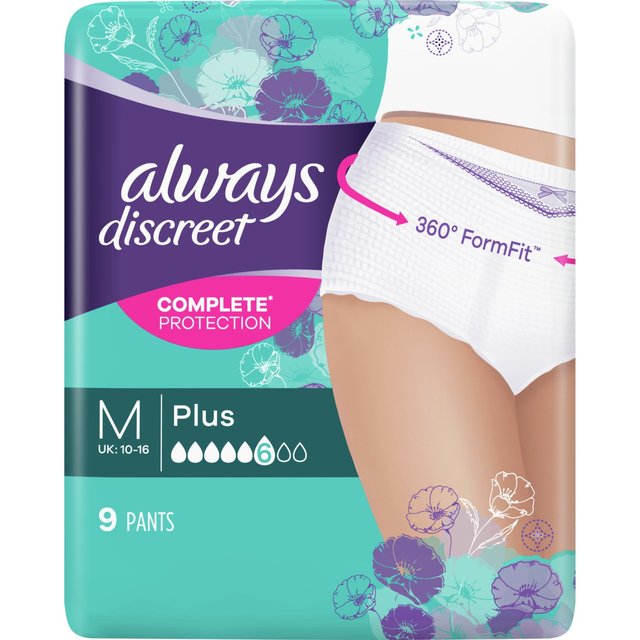Always Discreet Small Plus Urinary Leakage Pads, 16 pads per set. Always