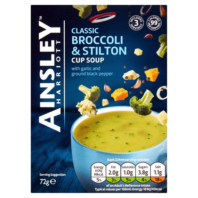 Ainsley Harriott Broccoli y Stilton Cup Sopa 72G