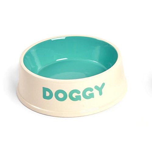 Petface Doggy Bowl Cream/Aqua 18cm