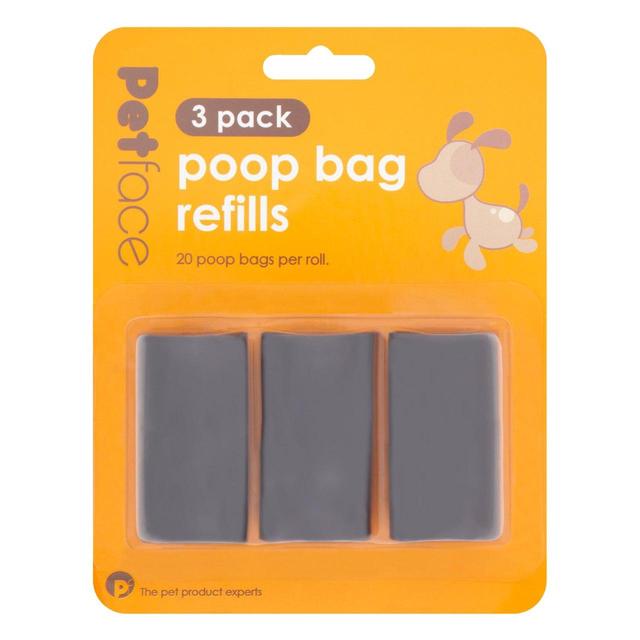 Petface Dog Poop Bag Rement 60 par paquet