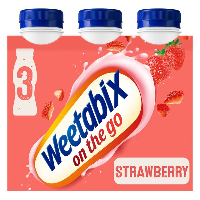 Weetabix auf dem Go Breakfast Drink Strawberry 3 x 250 ml