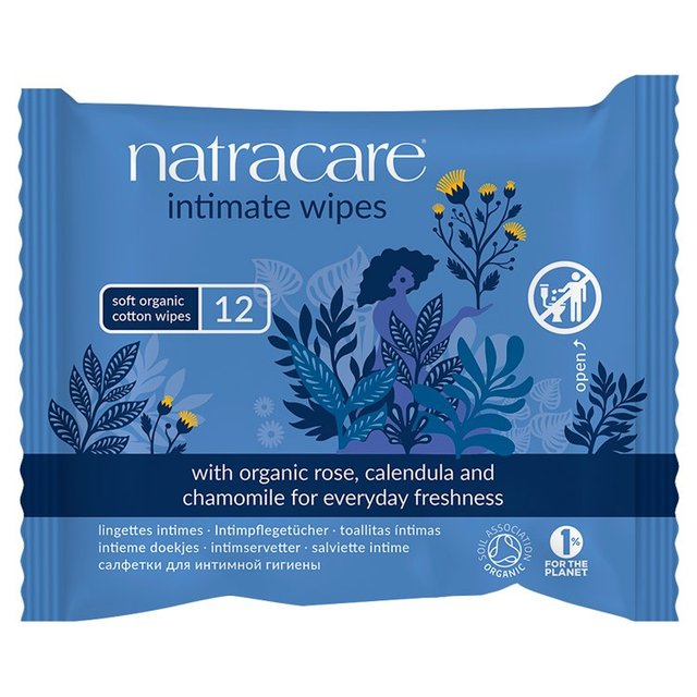 Natracare Organic Intime Wipes 12 par paquet