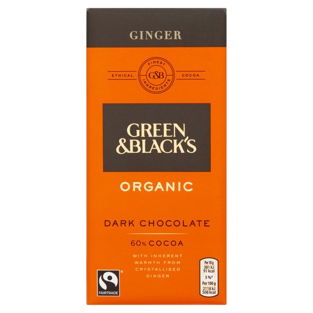Green & Black's Organic Ginger Dark Chocolate 90g