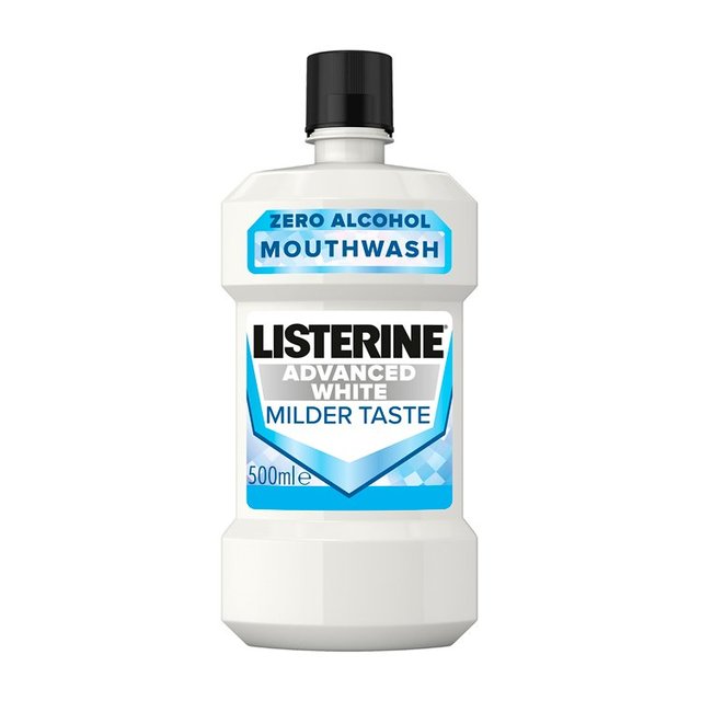Listerine avancée blanche plus douce, rincelle de bouche 500 ml