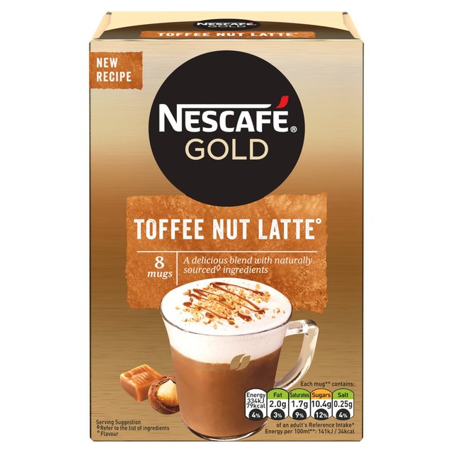 Nescafe Gold Toffee noix latte 8 par pack