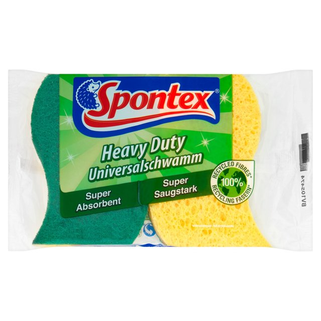 Spontex Heavy Duty Super Absorbent Sponge Scourer 2 per pack