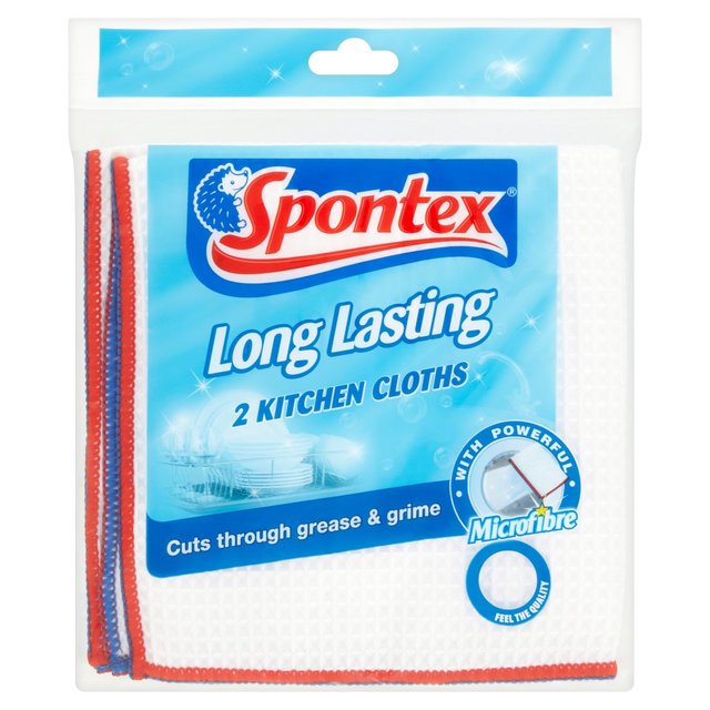 Spontex Long Lasting Kitchen Cloth 2 per pack