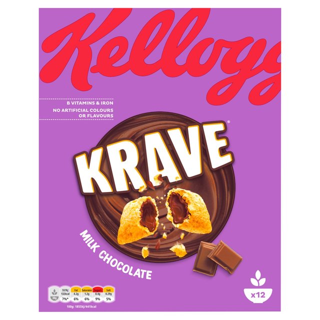 Chocolate con leche Kellogg's Krave 375g 