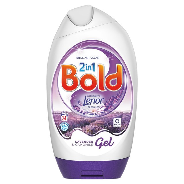 Bold 2in1 lavado de gel líquido lavanda y camomilla 24 lavados 888ml