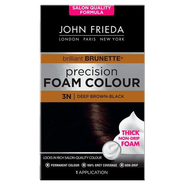 John Frieda Precision Foam Farbe Brillante Brünette 3n tief braun schwarz schwarz