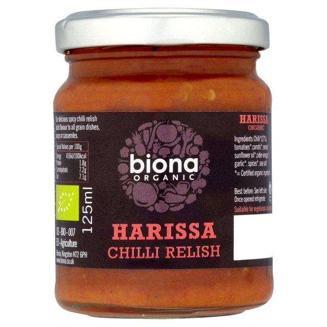 Biona Organic Harissa Chili Relish 125G
