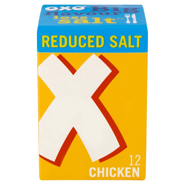 Oxo 12 reduziertes Salzhähnchen -Stock Würfel 71 g