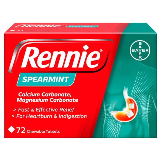 Rennie Spearmint -Verdauungsstafel 72 pro Packung