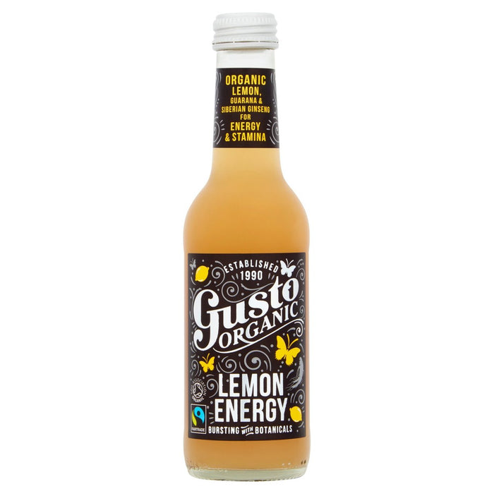 Gusto Organic Lemon Energy Drink 250ml