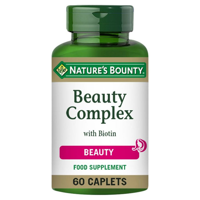 مجمع Nature's Bounty Beauty مع مكملات البيوتين 60 كبسولة في كل عبوة