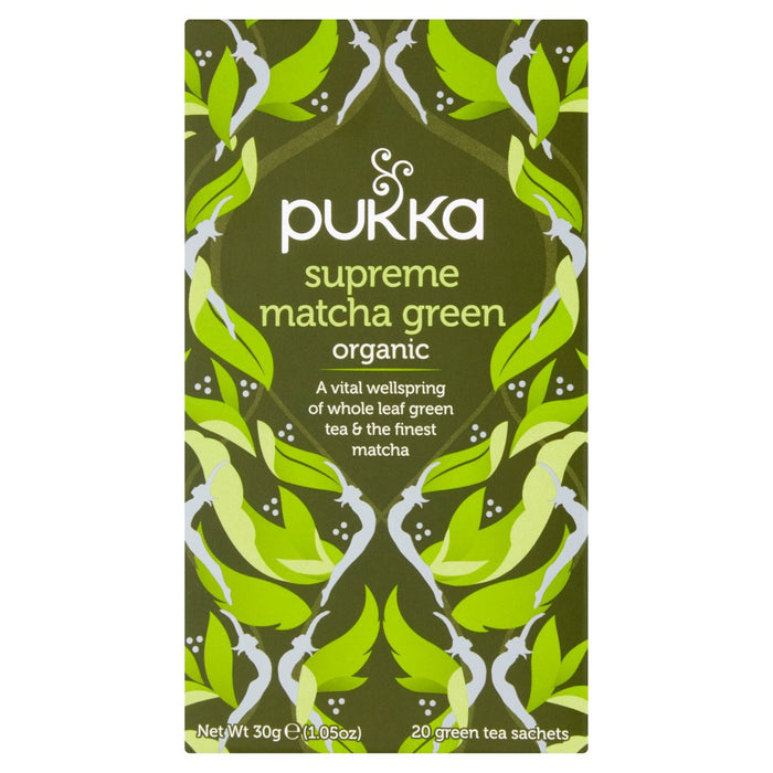 Pukka Herbs Supreme Green Matcha Tea Bolsas 20 por paquete