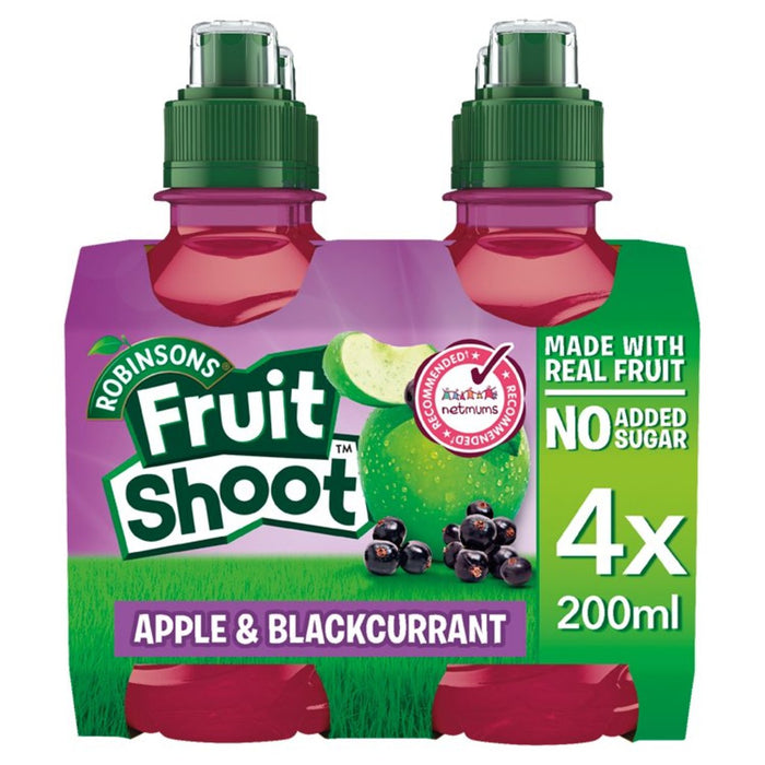 Robinsons Fruit Shoot Apple & Blackcurrant No Added Sugar 4 x 200ml