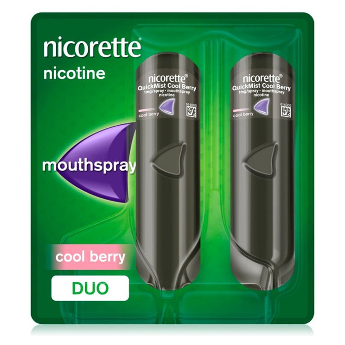 Nicorette QuickMist Mouth Spray Cool Berry Duo 1 mg 2 per pack